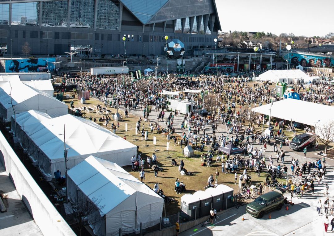 Large event tent rental for a major outdoor event in Atlanta